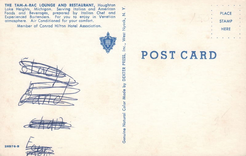 Tam-A-Rac Lodge (Tam-A-Rac Lounge, Tam-A-Rack) - Vintage Postcard (newer photo)